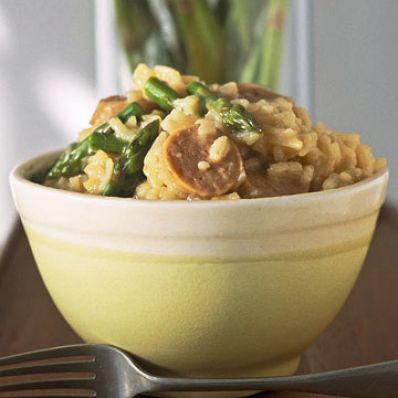 Risotto With Chicken Sausage And Asparagus