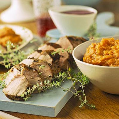 Pork Tenderloin With Mashed Sweet Potatoes