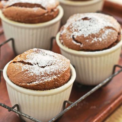Double-Chocolate Souffles