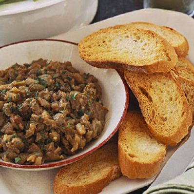 Eggplant Caviar on Crostini