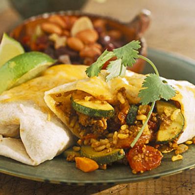 Chicken And Vegetable Burritos