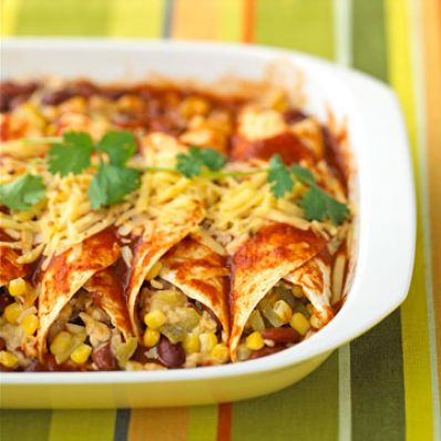 Bean and Cheese Enchiladas