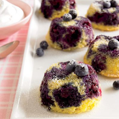 individual blueberry cakes