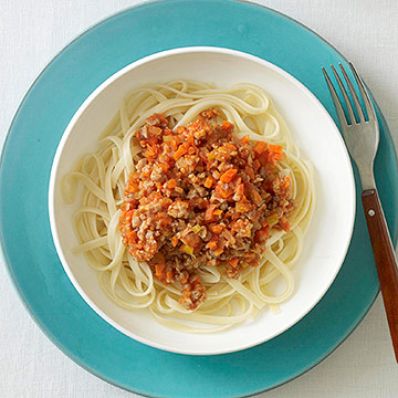 Sausage Bolognese with Linguine