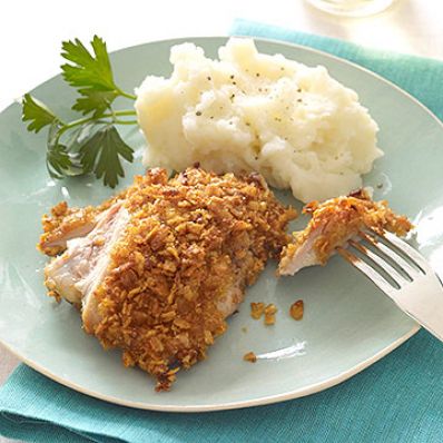Buttermilk Fried Chicken with Sour Cream Mashed Potatoes