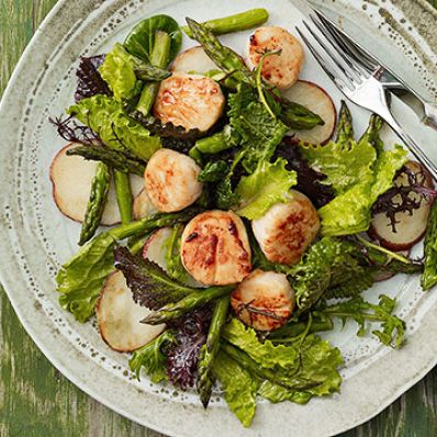 Scallops with Asparagus Salad