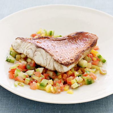 Red Snapper with Gazpacho Salsa