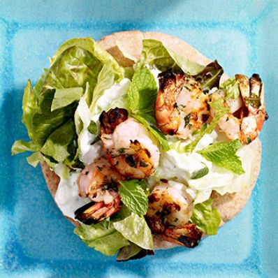 Grilled Shrimp Pitas