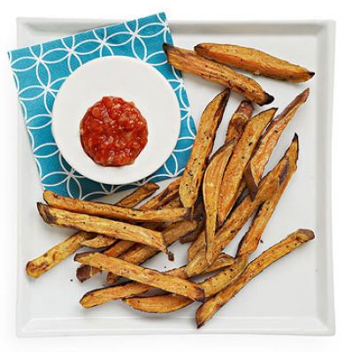 Sweet Potato Fries with Roasted Garlic Ketchup