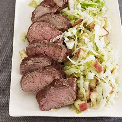 Pork Tenderloin with Warm Apple Slaw