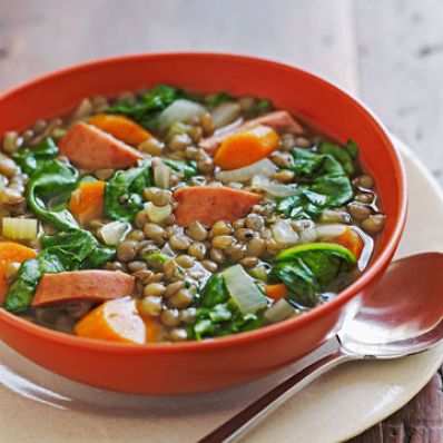 Slow-Cooker Sausage & Lentil Soup