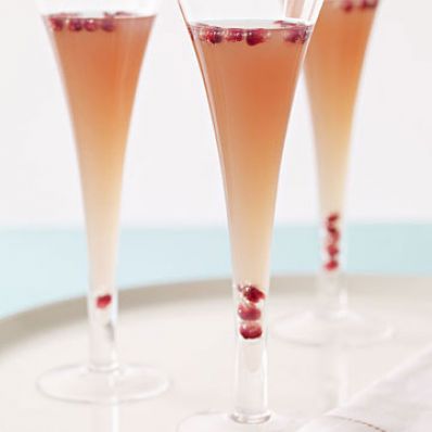 Pear, Pomegranate & Prosecco Cocktail