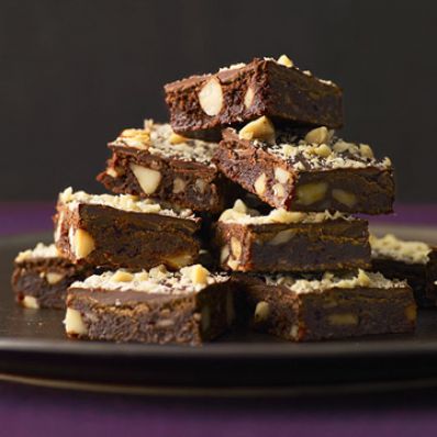 Fudge Brownies with Macadamia Nuts