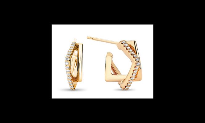 Interlocking Diamond Square Hoops