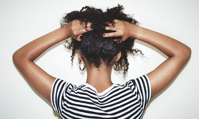 girl with curly hair