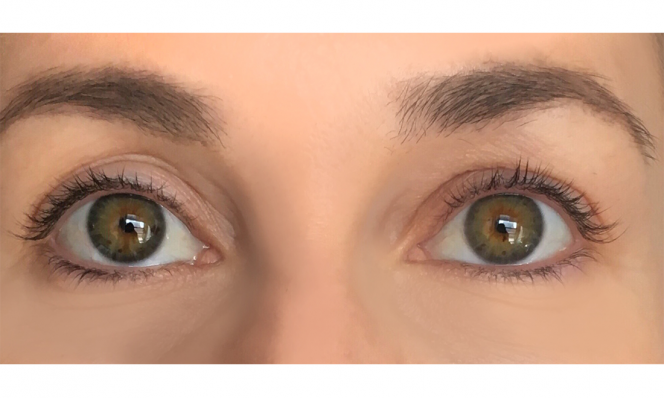 Dori's lash extensions before