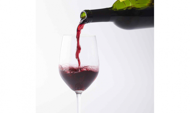 Pouring red wine