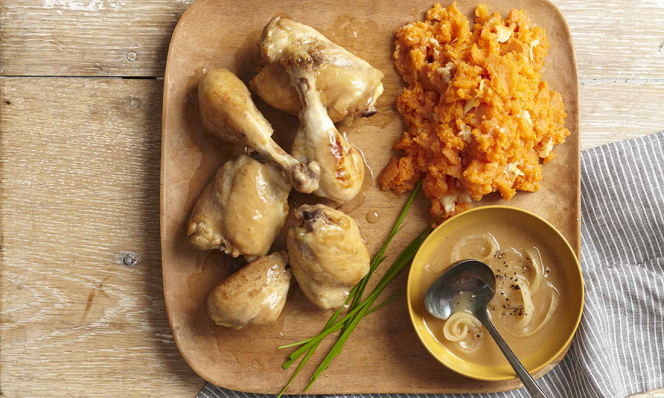 mashed sweet potatoes with chicken