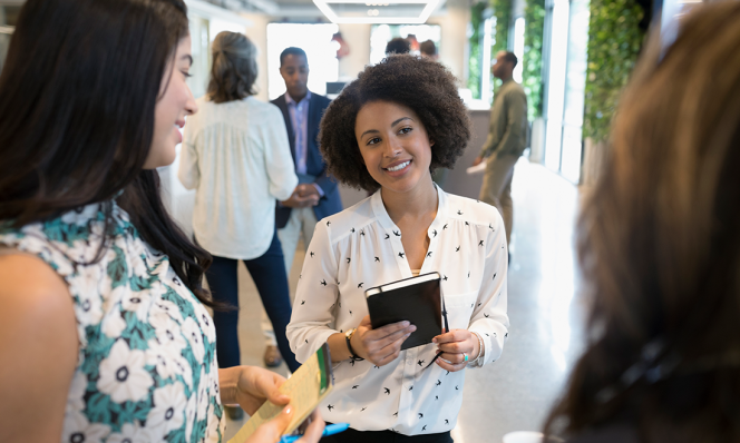 women networking