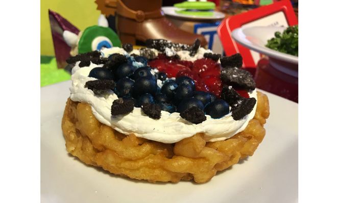 Berry Funnel Cake at disneyland