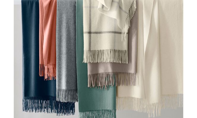 Garnet Hill Wool Cashmere Throw