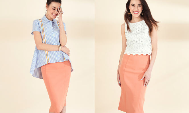 High-waisted skirt