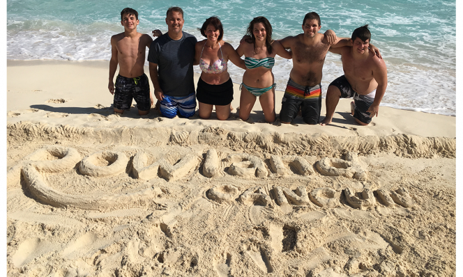 Wendy Rowland and family in Cancun