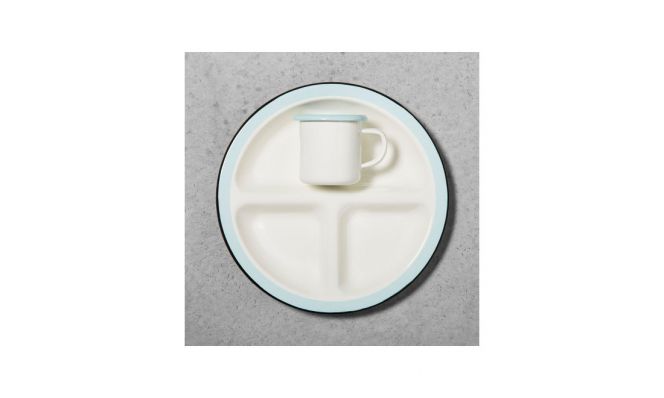 Enamel Kids Divided Plate & Cup by Hearth and Hand with Magnolia
