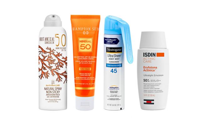 sunscreen products while beach bound