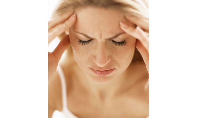 woman with headache