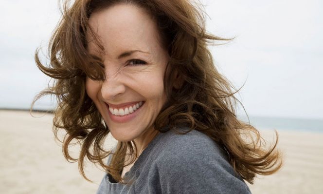 woman smiling