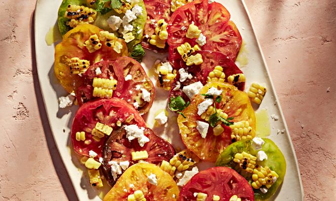 heirloom tomato and corn salad