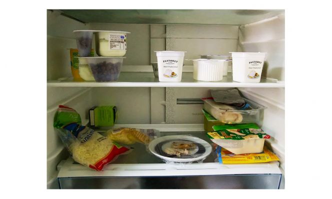dairy in fridge