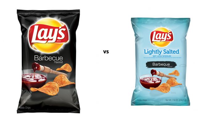 Lay’s Barbecue Original v. 50% Less Sodium