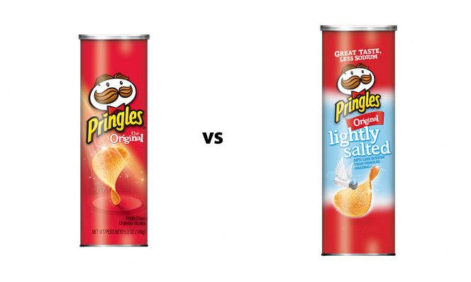 Pringles Original v. 50% Less Sodium