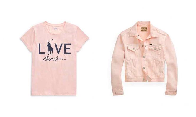 Ralph Lauren Pink Pony Collection t-shirt and denim jacket