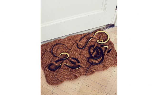 snake doormat for halloween