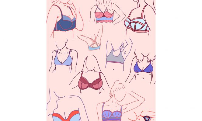 women in bra