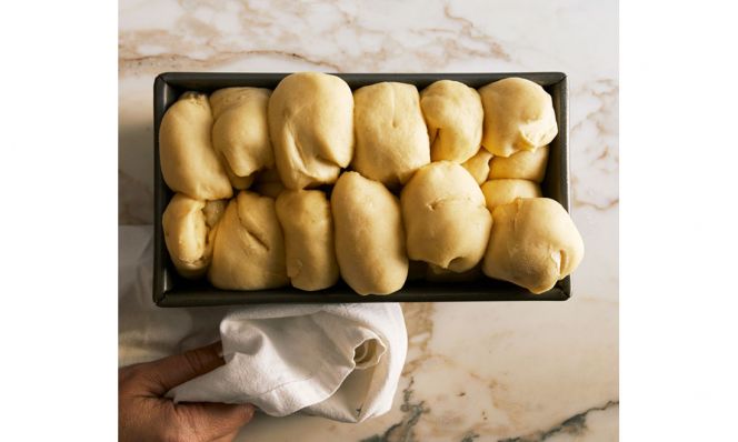yeast rolls rising