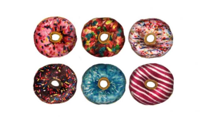 Box of Doughnuts Dog Toy