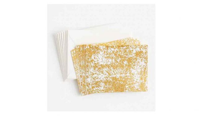 Crushed Gold Fine Paper Stationery Set