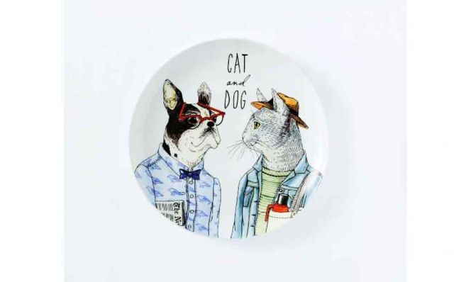 Dapper Animal Salad Plate