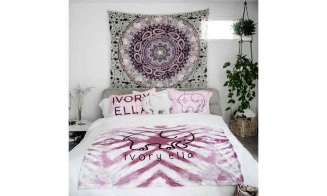 Ivory Ella Orchid Tie Dye Blanket