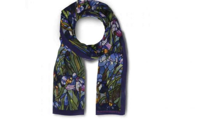 Louis C. Tiffany Irises Scarf