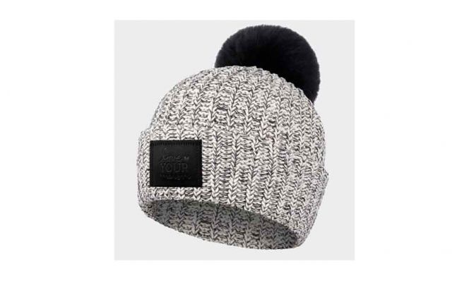 Love Your Melon Black Speckled Pom Beanie