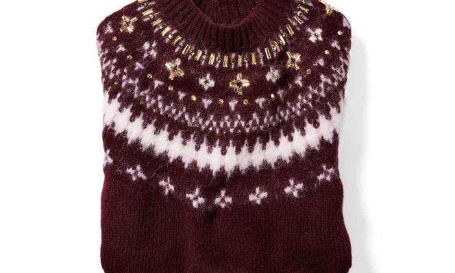 Clyde Embellished Fair Isle sweater