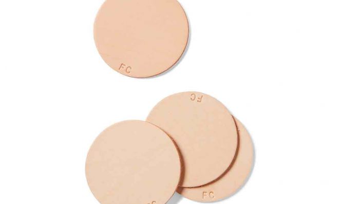 monogrammed leather coasters