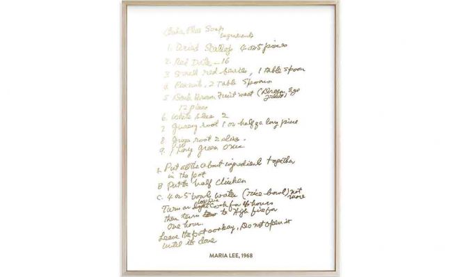 Your Recipe as a Foil Art Print