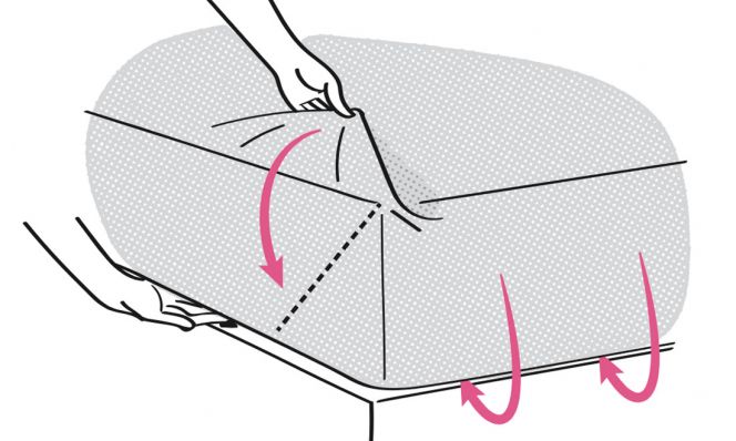 making the bed