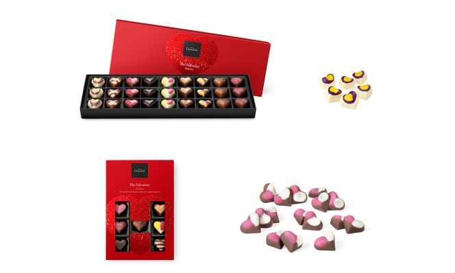 Hotel Chocolat's Valentine Sleekster Box, Valentine H-Box, Passion Fruit Hearts, and Melting Hearts